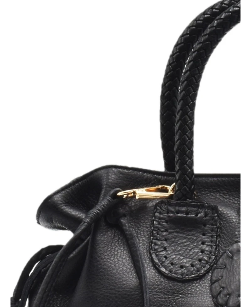 Carlos Falchi Mini Satchel Leather Bag