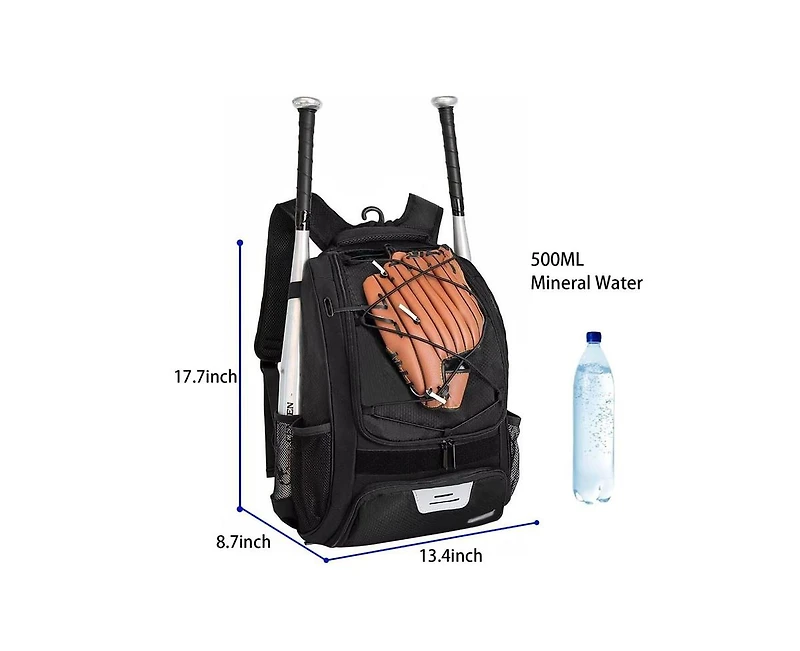 Furlihong Baseball Bag Softball Backpack for Youth and Adult - T Ball Bat Equipment with Helmet Holders Shoe Compartmen