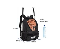 Furlihong Baseball Bag Softball Backpack for Youth and Adult - T Ball Bat Equipment with Helmet Holders Shoe Compartmen