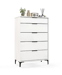 Interlock System 5-Drawer Dresser – Durable Storage for Bedroom, Living Room, or Closet Organization