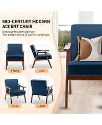 Casainc Mid-Century Modern Chair with Solid Wood Frame