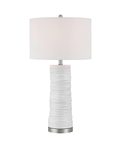 360 Lighting Contours 27 1/2" High Modern White Ceramic 3-Way Table Lamp
