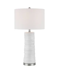 360 Lighting Contours 27 1/2" High Modern White Ceramic 3-Way Table Lamp