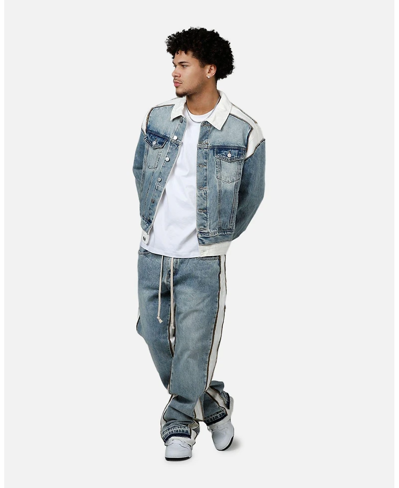 mnml Men's Ultra Baggy Border GN8 Denim Jeans
