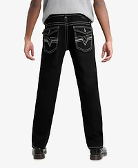 Cultura Men's Saddle Stitch Color Denim With Flap Pocket