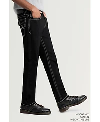 Cultura Men's Saddle Stitch Color Denim With Flap Pocket