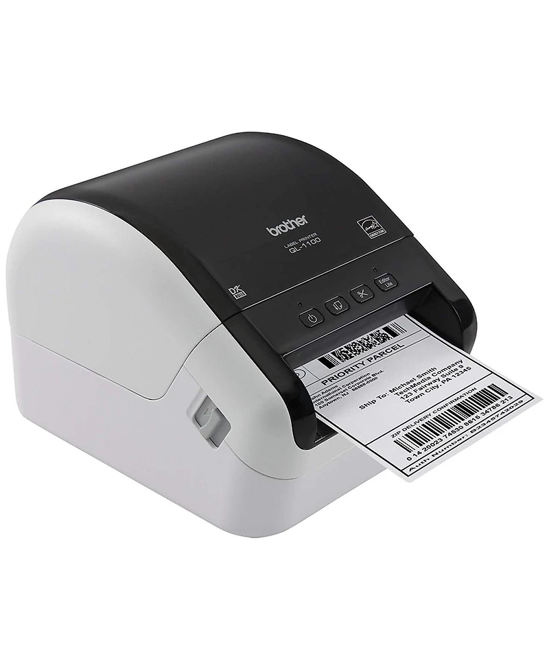 Brother QL1100 Wide Format Professional Label Printer, 4.09" Label Width, 69 Labels Per Min Print Speed, 300x300 dpi Resolution