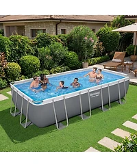 Bestway Power Steel 18' x 9' x 48" Rectangular Above Ground Swimming Pool Set