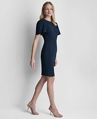Dkny Women's Flutter Short-Sleeve Sheath Dress