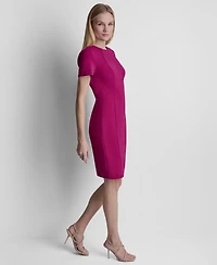 Dkny Women's Short-Sleeve Crewneck Dress