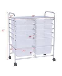 Gouun Metal Frame Multi-Tier Rolling Storage Bin Organizer