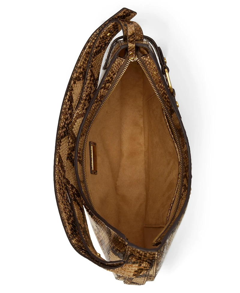 Lauren Ralph Lauren Tasha Embossed Leather Medium Shoulder Handbag