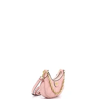 Pre-Owned Gucci Mini Half Moon Hobo Gg Matelasse Leather