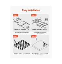 Sugift Queen Box Spring Mattress Foundation Heavy Duty Metal Bed Frame 9 Inch