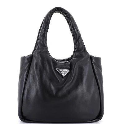 Pre-Owned Prada Medium Padded Soft Tote Leather