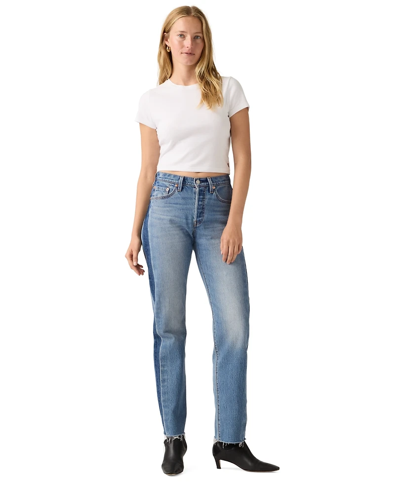 Levi's Juniors' 501 Curve Straight Leg High-Rise Jeans