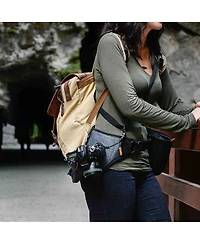 Cotton Carrier SlingBelt Carrying System with Tether for 1-Camera