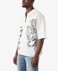 True Religion Men's Half-Zip Regular-Fit Shirt