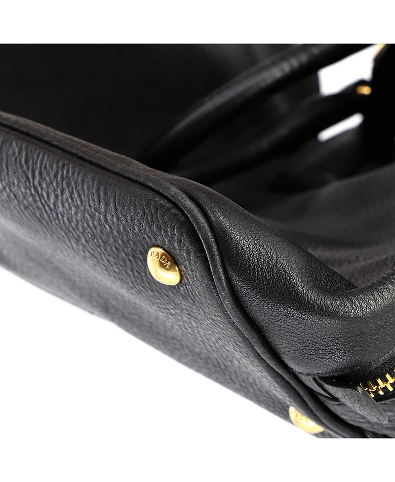 Pre-Owned Prada Side Zip Convertible Tote Vitello Daino