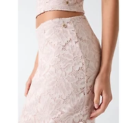 Guess Women's Katrina Midi Lace Pencil Skirt