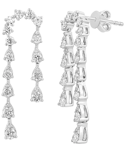 Effy Collection Lab Grown Diamond Drop Earrings (1-1/6 ct. t.w.) in 14k White Gold