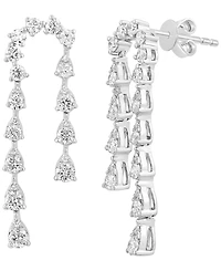 Effy Collection Lab Grown Diamond Drop Earrings (1-1/6 ct. t.w.) in 14k White Gold