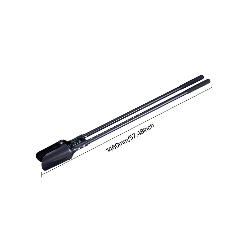 Sugift 57.5 inch Post Hole Digger Heavy Duty Carbon Steel Handle Clamping