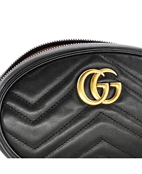 Pre-Owned Gucci Gg Marmont Belt Bag Matelasse Leather