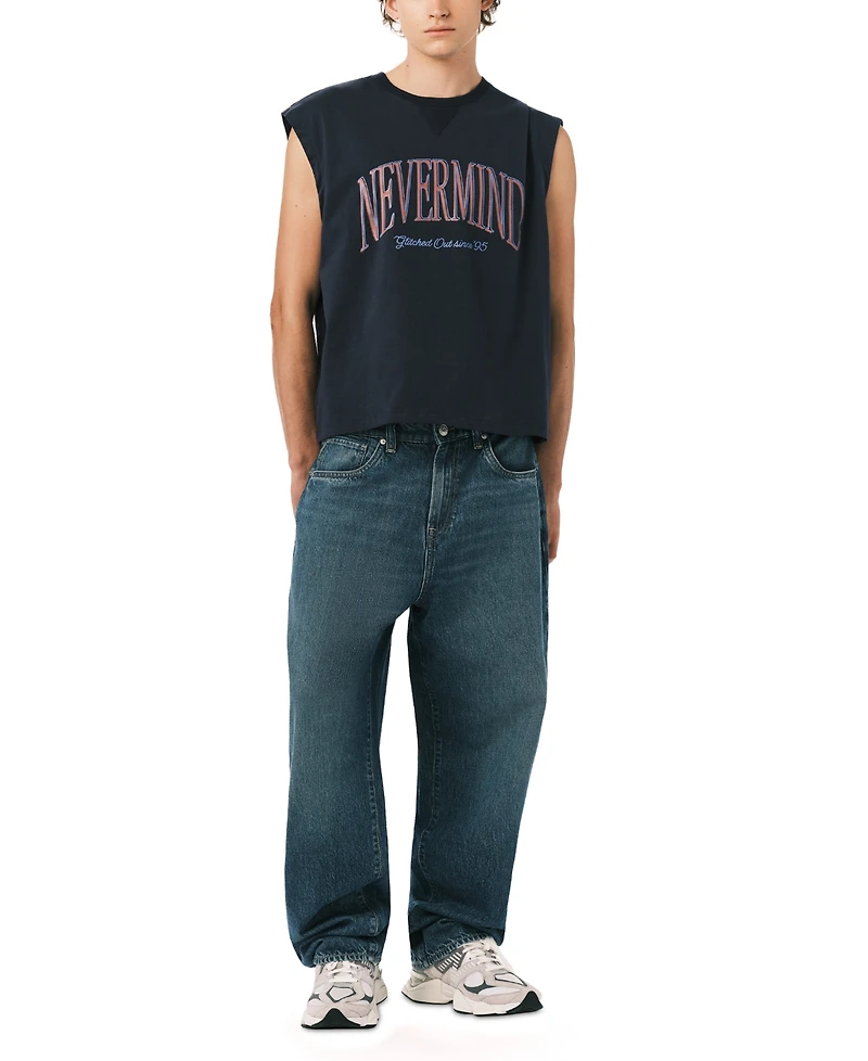 Buffalo David Bitton Men's Boxy Cropped Silhouette T-Shirt
