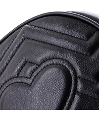 Pre-Owned Gucci Mini Gg Marmont Round Shoulder Bag Matelasse Leather