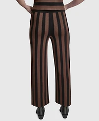 Dkny Jeans Women's Pull-On Striped Ankle Length Pants