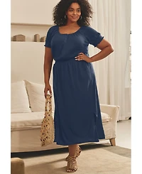 Avenue Women's Gauze Puffed Sleeve Top