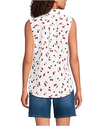 Lands' End Women's No Iron Sleeveless Shirt