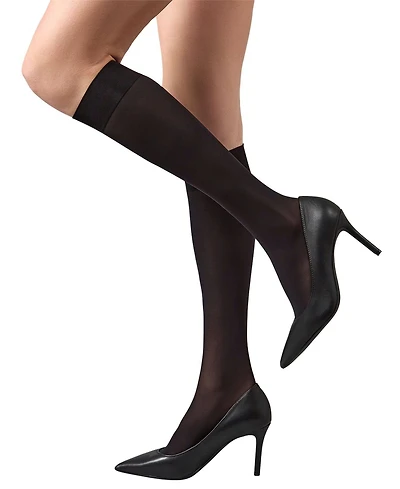 Women's Second Skin Semi Opaque Knee Highs Sock