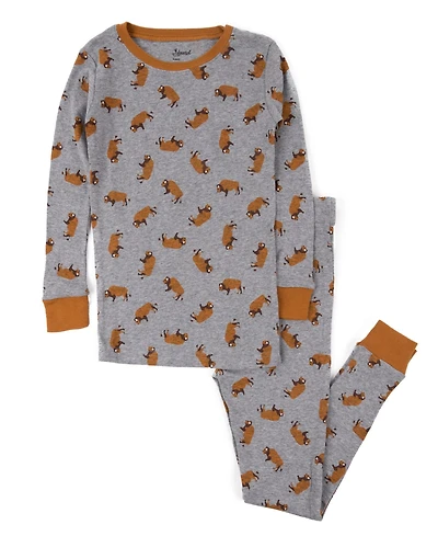 Leveret Toddler Boys Matching Family Two-Piece Cotton Long Sleeve Shirt and Pants Pajama Set 2T-5T - Animal Nature Prints