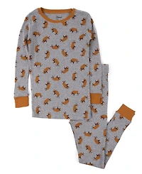 Leveret Toddler Boys Matching Family Two-Piece Cotton Long Sleeve Shirt and Pants Pajama Set 2T-5T - Animal Nature Prints