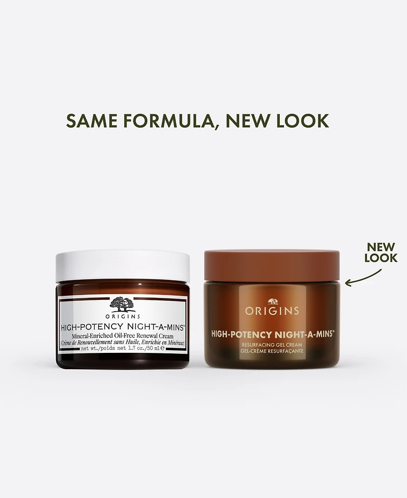 Origins High-Potency Night-a-Mins Resurfacing Oil-Free Cream with Fruit-Derived AHAs, 1.7 oz.