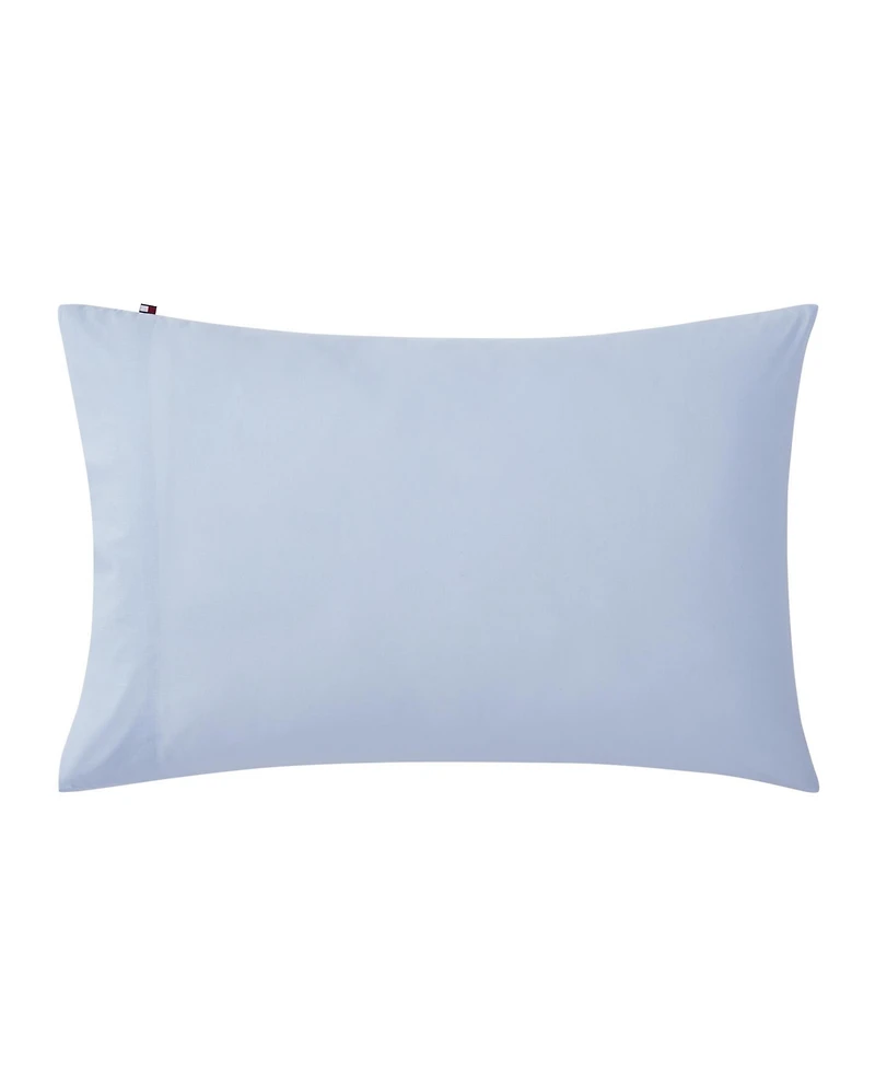 Tommy Hilfiger Essentials Solid Cotton Percale 2-Pc. Pillowcase Set