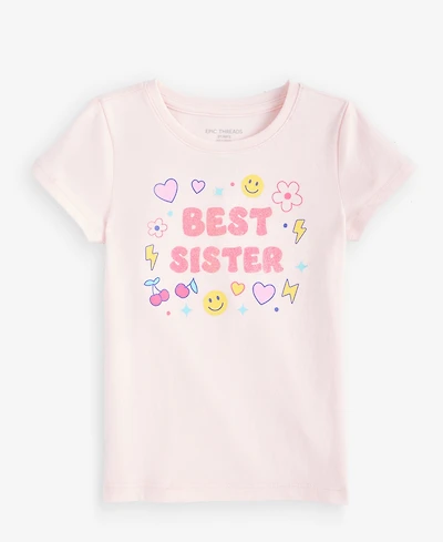 Epic Threads Toddler Girls' 12M-5T Best Sister T-Shirt, Macy's Exclusive