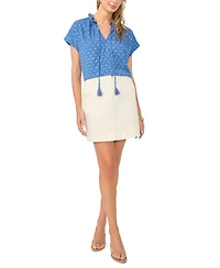 Vince Camuto Women's V-Neck Short-Sleeve Top