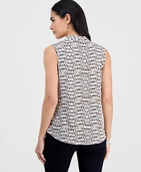 Jm Collection Petite Ity Sleeveless V-Neck Top, Macy's Exclusive