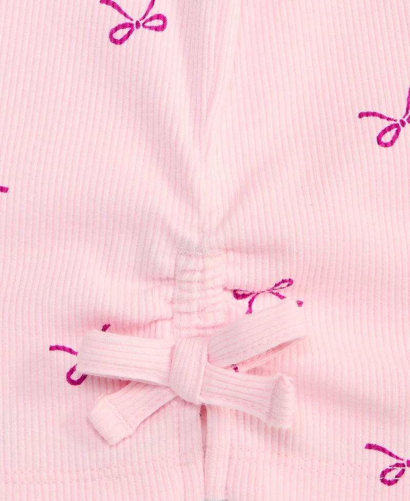 Epic Threads Girls' 5-20 Bows-Print Ribbed Tee, Macy's Exclusive
