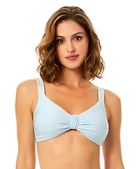 CeCe Women's V-Neck Adjustable Straps Knot Bikini Top