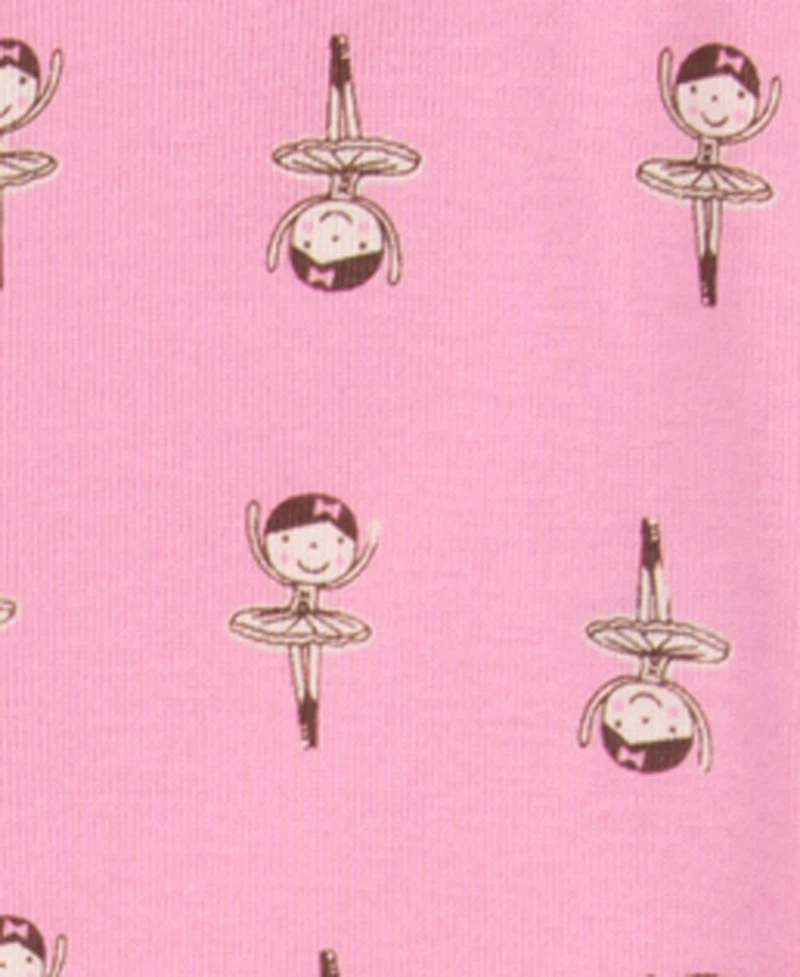 Leveret Toddler Girls Matching Family One-Piece Cotton Sleep 'n Play Footed Pajamas - Cute and Playful Prints