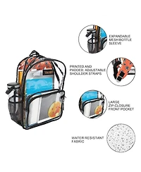 Dragon Ball Z Dragon Ball 16" Clear Backpack For School And Travel