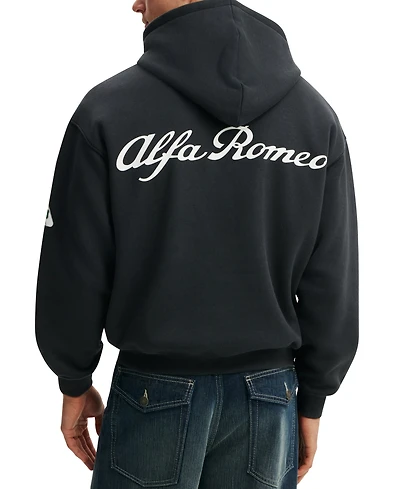 Cotton On Men's Modern Box-Fit Alfa Romeo Hoodie