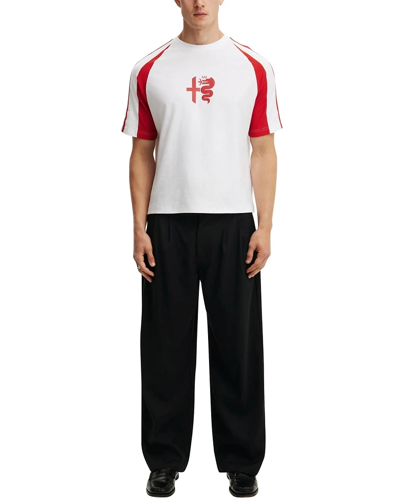 Cotton On Men's Cropped Modern-Fit Alfa Romeo T-Shirt