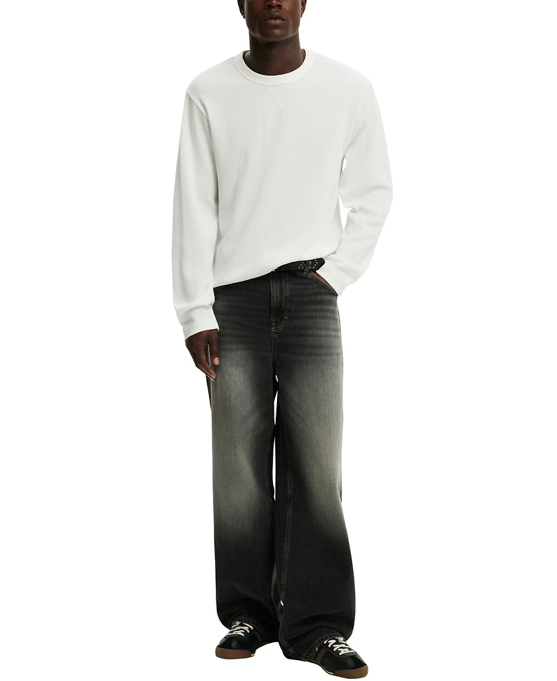 Cotton On Men's Cropped Modern-Fit Textured T-Shirt