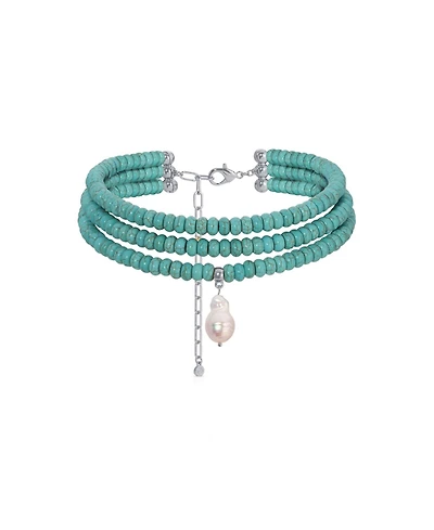 Ettika Marina Layers Rose Quartz Necklace