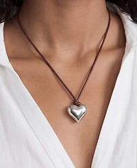 Ettika Heart Pendant Adjustable Cord Necklace